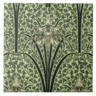 Art Nouveau Orchid design Ceramic Tile