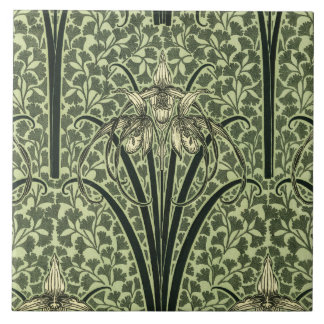 Art Nouveau Orchid design Ceramic Tile
