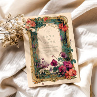 Art Nouveau Orchid Frame Wedding