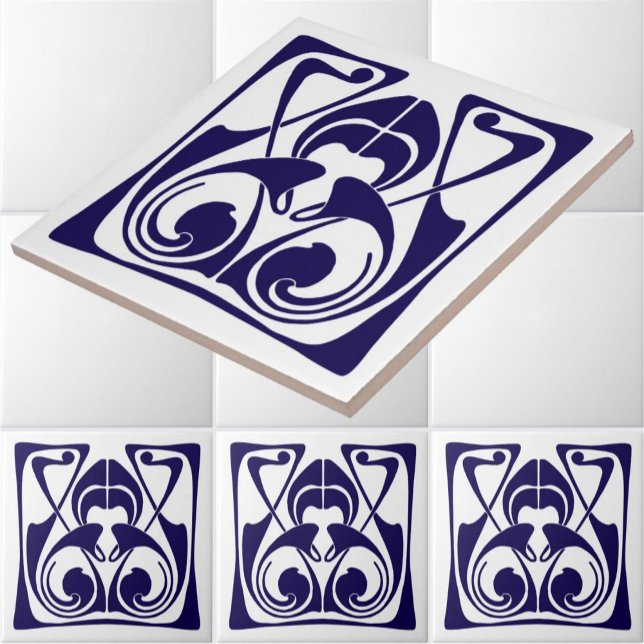 Art Nouveau Ornament Frieze Ceramic Tile (Creator Uploaded)