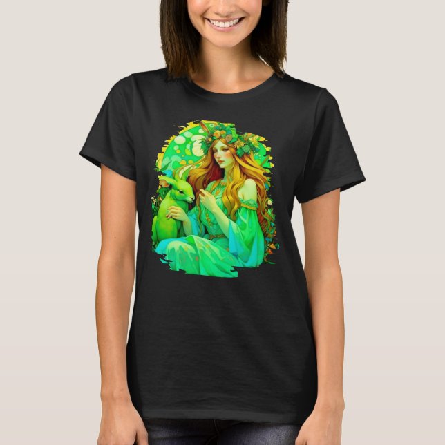 Art Nouveau Ostara Celtic Spring  T-Shirt (Front)