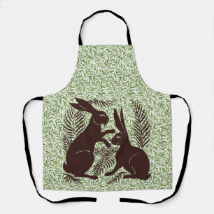 Art Nouveau Pair of Rabbits De Morgan and Morris Apron