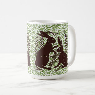 Art Nouveau Pair of Rabbits De Morgan and Morris Coffee Mug