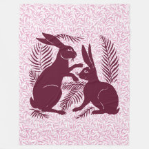 Art Nouveau Pair of Rabbits De Morgan and Morris
