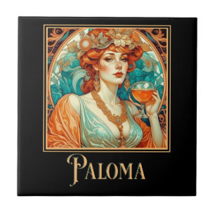 Art Nouveau Paloma Ceramic Tile