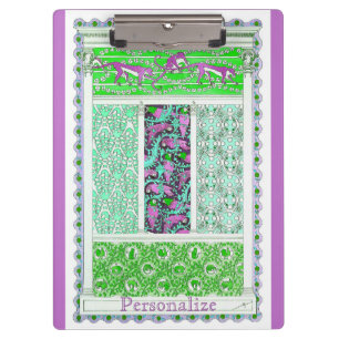 Art nouveau parrot monkey jungle tropical  clipboard