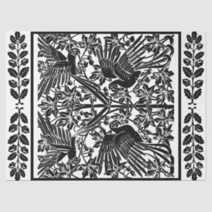 Art Nouveau Parrots Drawing Decoupage Tissue Paper