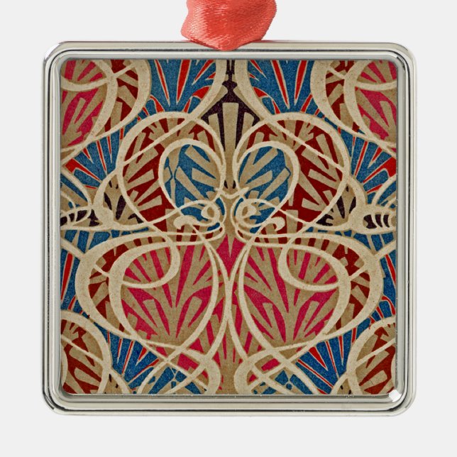 Art Nouveau Pattern #10 at Emporio Moffa Metal Ornament (Front)