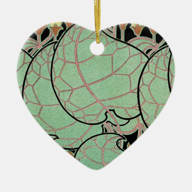 Art Nouveau pattern #10 Ceramic Ornament (Front)