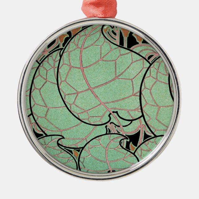 Art Nouveau pattern #10 Metal Ornament (Front)