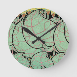 Art Nouveau pattern #10 Round Clock
