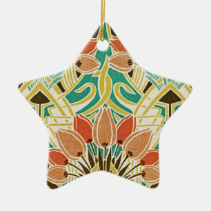 Art Nouveau pattern #11 Ceramic Tree Decoration