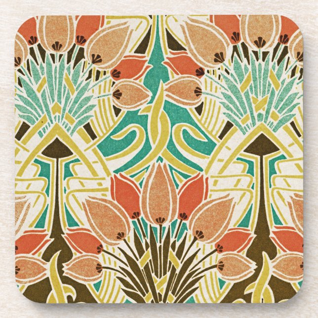 Art Nouveau pattern #11 Coaster (Front)