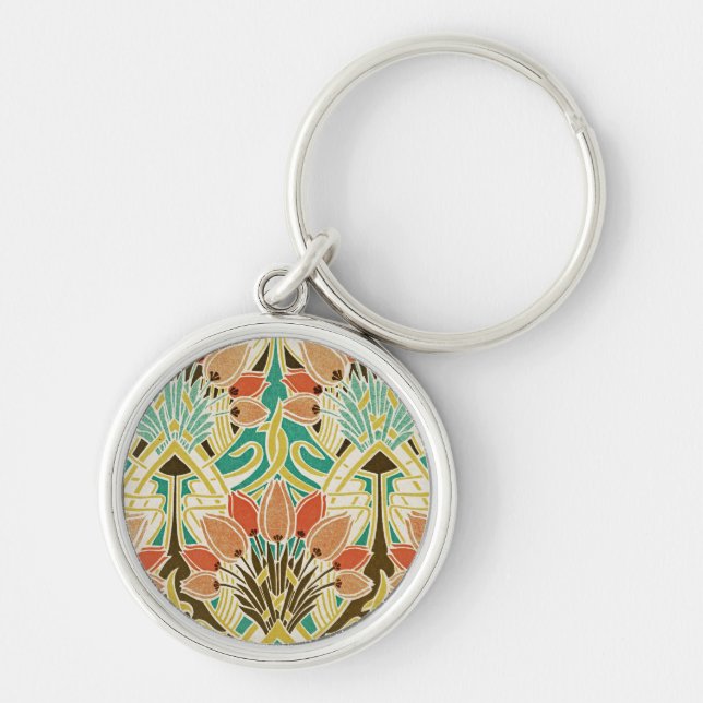 Art Nouveau pattern #11 Key Ring (Front)
