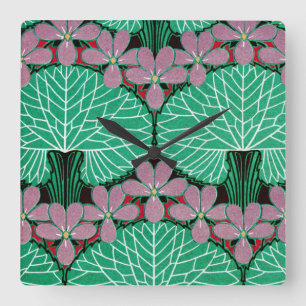 Art Nouveau Pattern #12 at Emporio Moffa Square Wall Clock