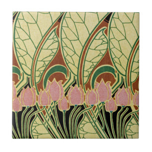 Art Nouveau pattern #1 Ceramic Tile