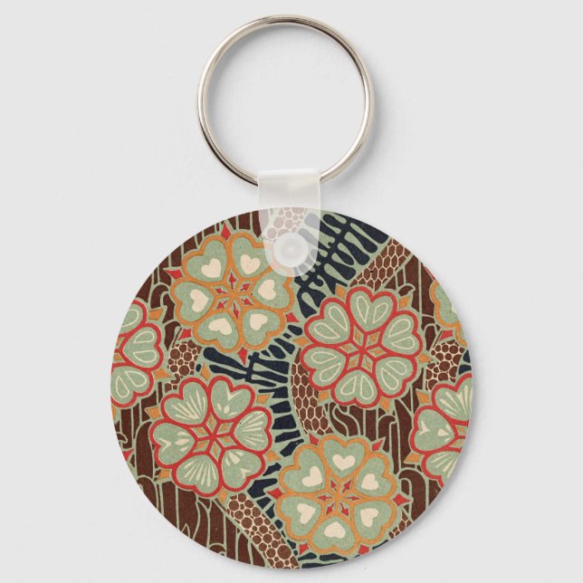 Art Nouveau Pattern #2 at Emporio Moffa Key Ring (Front)