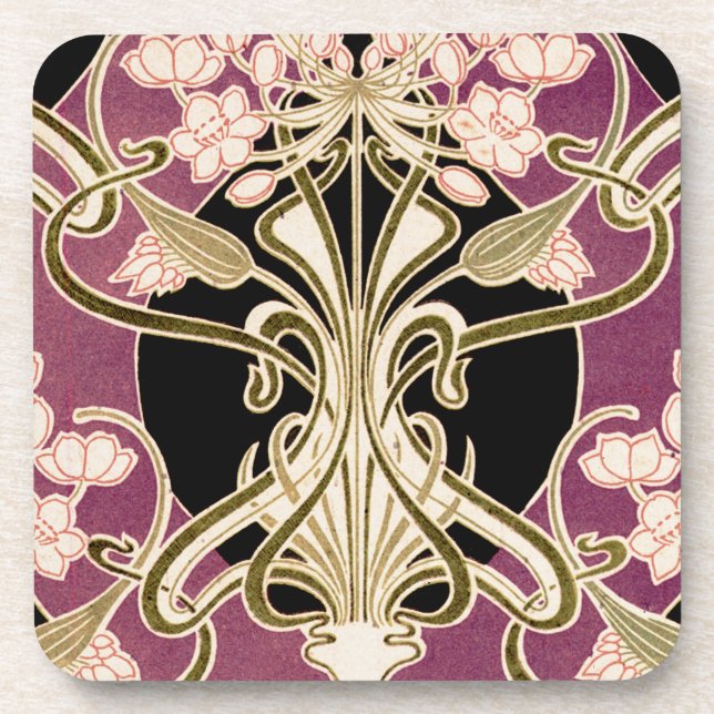 Art Nouveau pattern #2 Coaster (Front)