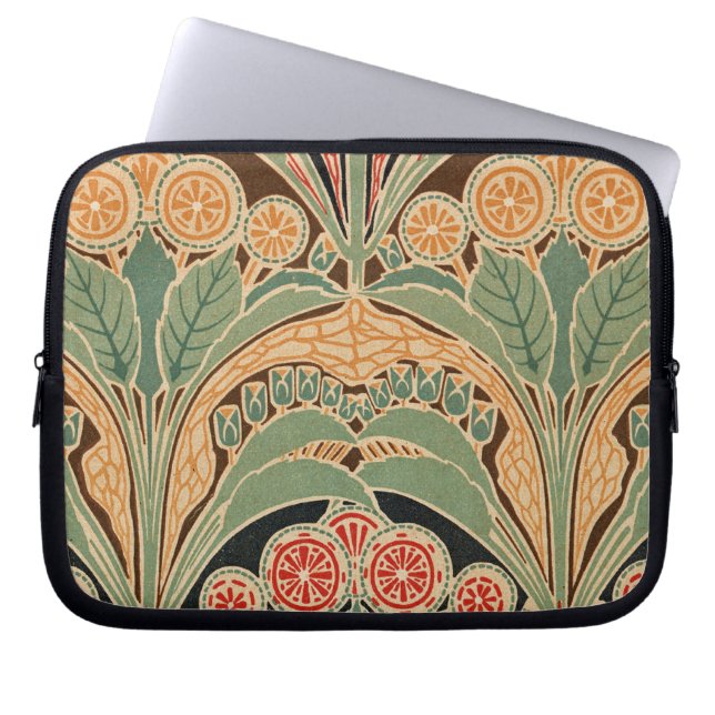 Art Nouveau Pattern #3 at Emporio Moffa Laptop Sleeve (Front)