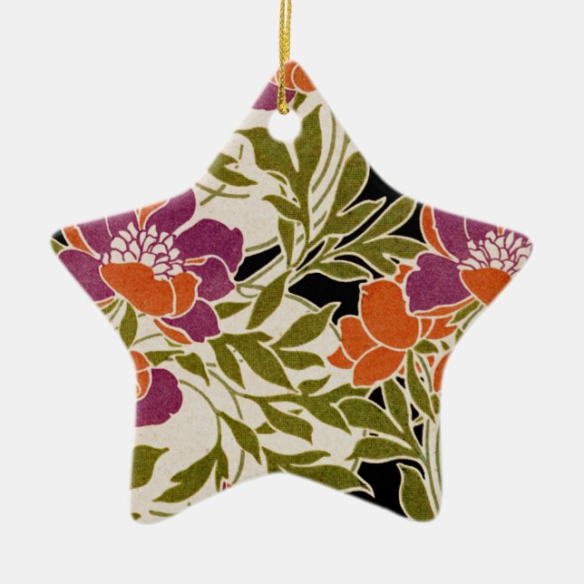 Art Nouveau pattern #3 Ceramic Tree Decoration (Front)