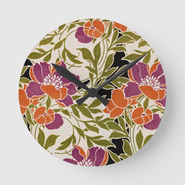 Art Nouveau pattern #3 Round Clock (Front)