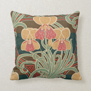 Art Nouveau Pattern #4 at Emporio Moffa Cushion
