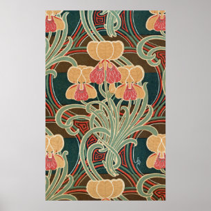 Art Nouveau Pattern #4 at Emporio Moffa Poster