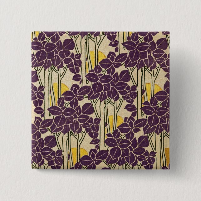 Art Nouveau pattern #5 15 Cm Square Badge (Front)