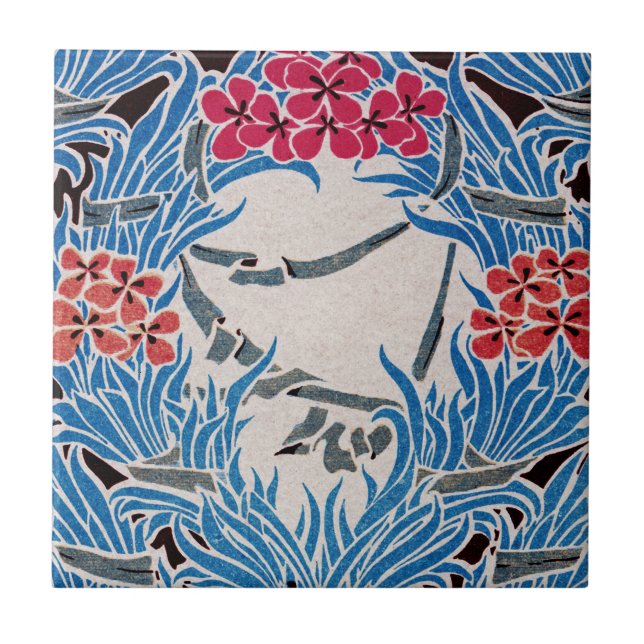 Art Nouveau pattern #6 Ceramic Tile (Front)