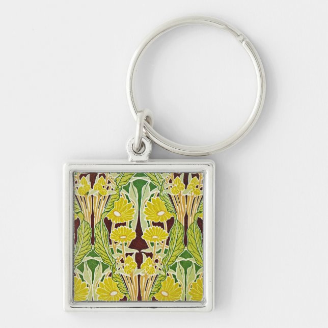 Art Nouveau Pattern #7 at Emporio Moffa Key Ring (Front)