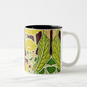 Art Nouveau Pattern #7 at Emporio Moffa Two-Tone Coffee Mug