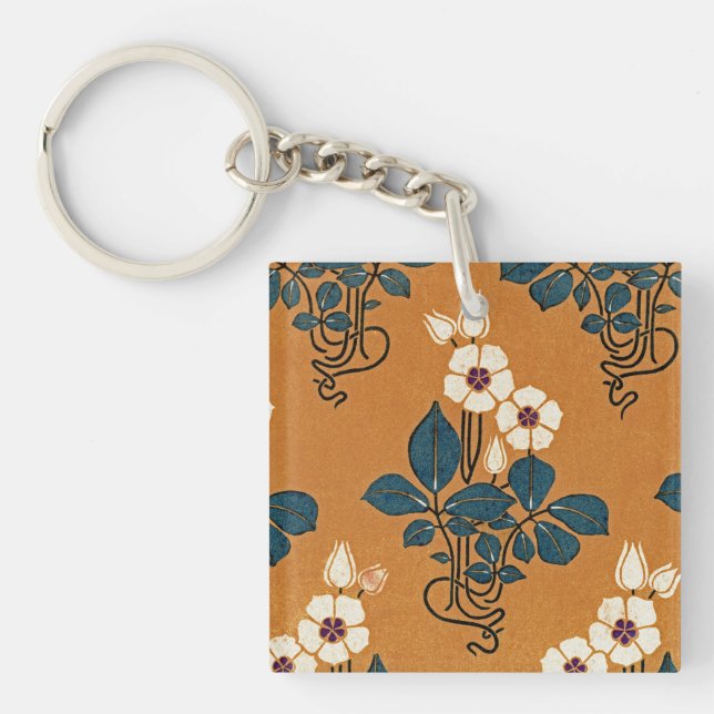 Art Nouveau pattern #7 Key Ring (Front)