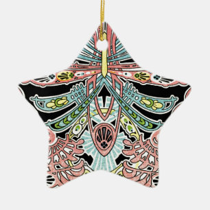 Art Nouveau pattern #8 Ceramic Tree Decoration