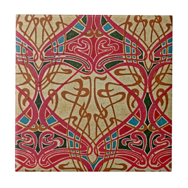 Art Nouveau Pattern #9 at Emporio Moffa Ceramic Tile (Front)