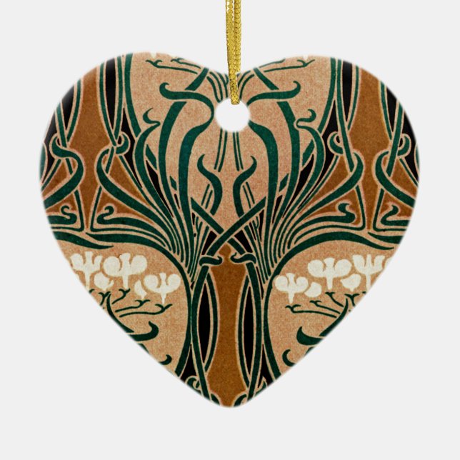 Art Nouveau pattern #9 Ceramic Ornament (Front)
