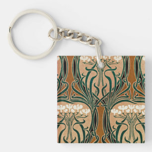 Art Nouveau pattern #9 Key Ring