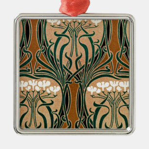 Art Nouveau pattern #9 Metal Tree Decoration