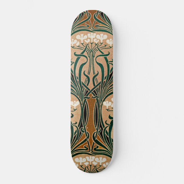 Art Nouveau pattern #9 Skateboard (Front)