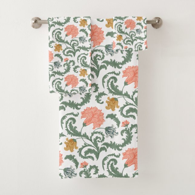 Art Nouveau Pattern Bath Towel Set (Insitu)