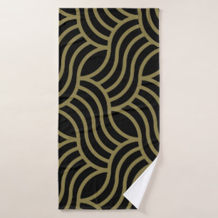 Art Nouveau Pattern Print Bath Towel