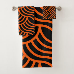 Art Nouveau Pattern Print Bath Towel Set