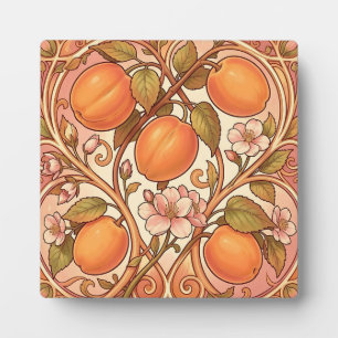 Art Nouveau Peach Blossom Ornament Plaque