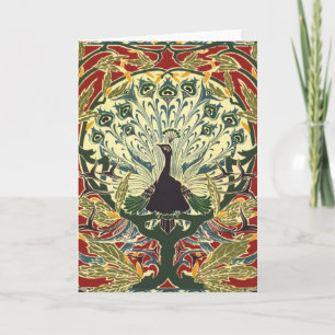 Art Nouveau Peacock Card