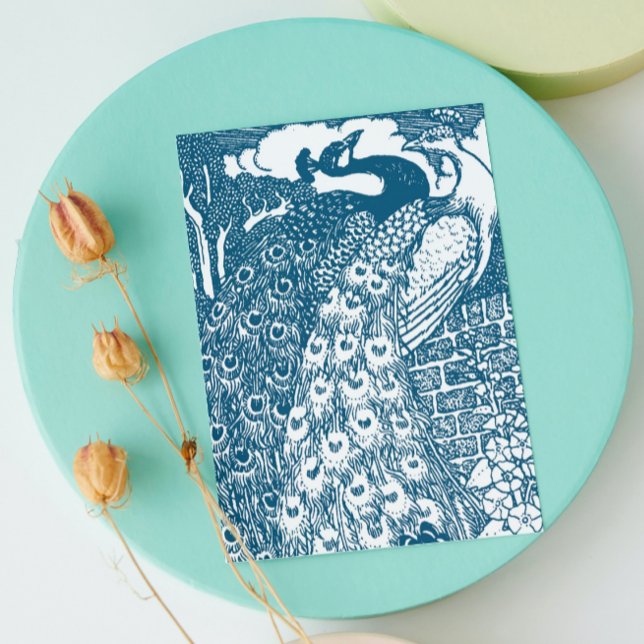 Art Nouveau Peacock Card (Creator Uploaded)