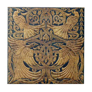 Art Nouveau Peacock Ceramic Tile