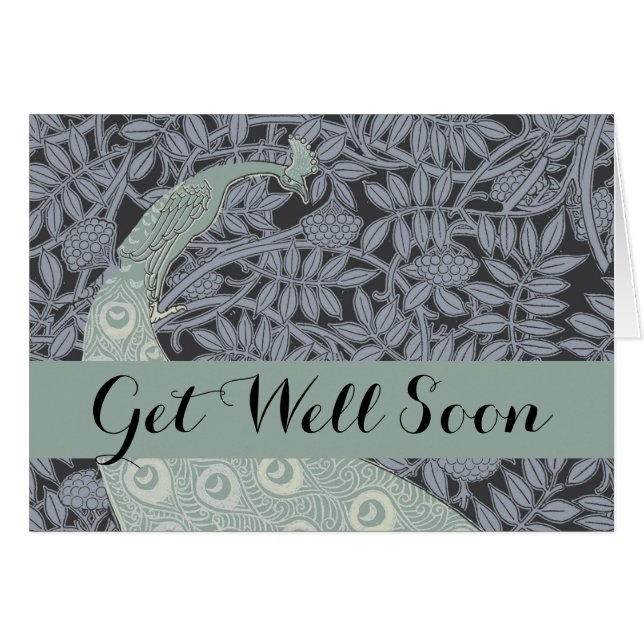 Art Nouveau Peacock Classic Vintage Bird (Front Horizontal)