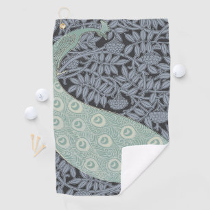 Art Nouveau Peacock Classic Vintage Bird Golf Towel