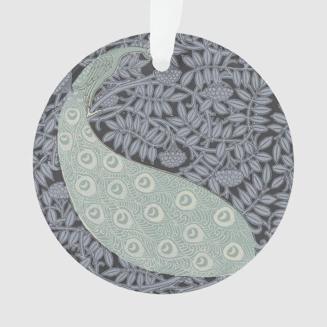 Art Nouveau Peacock Classic Vintage Bird Ornament (Front)