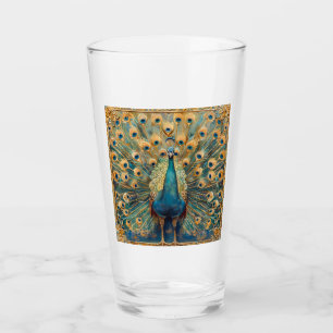 Art Nouveau Peacock Glass