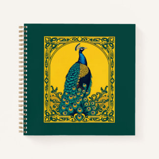 Art Nouveau Peacock Notebook